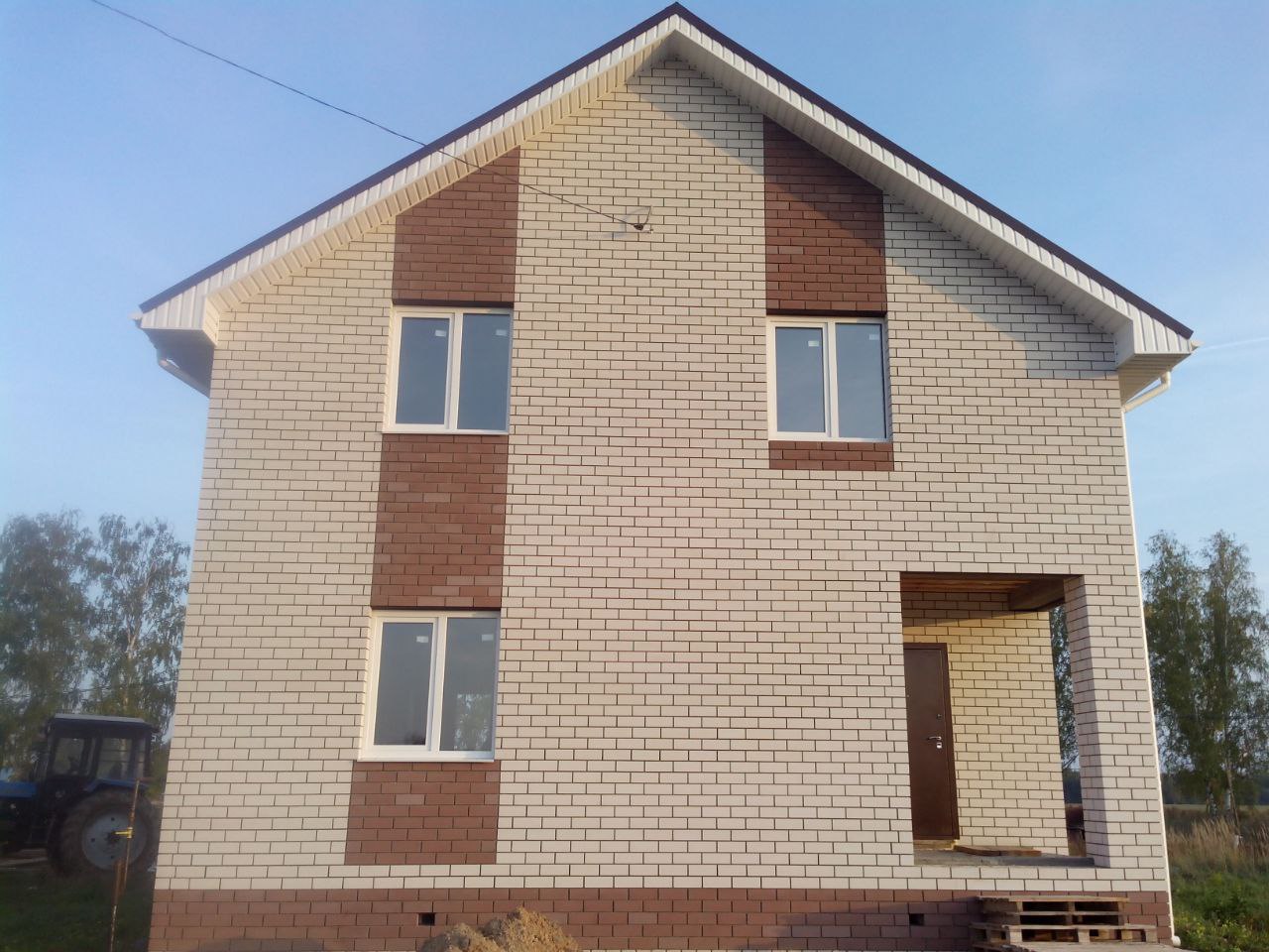 Дом 120м² из газосиликатного блока, силикатного кирпича