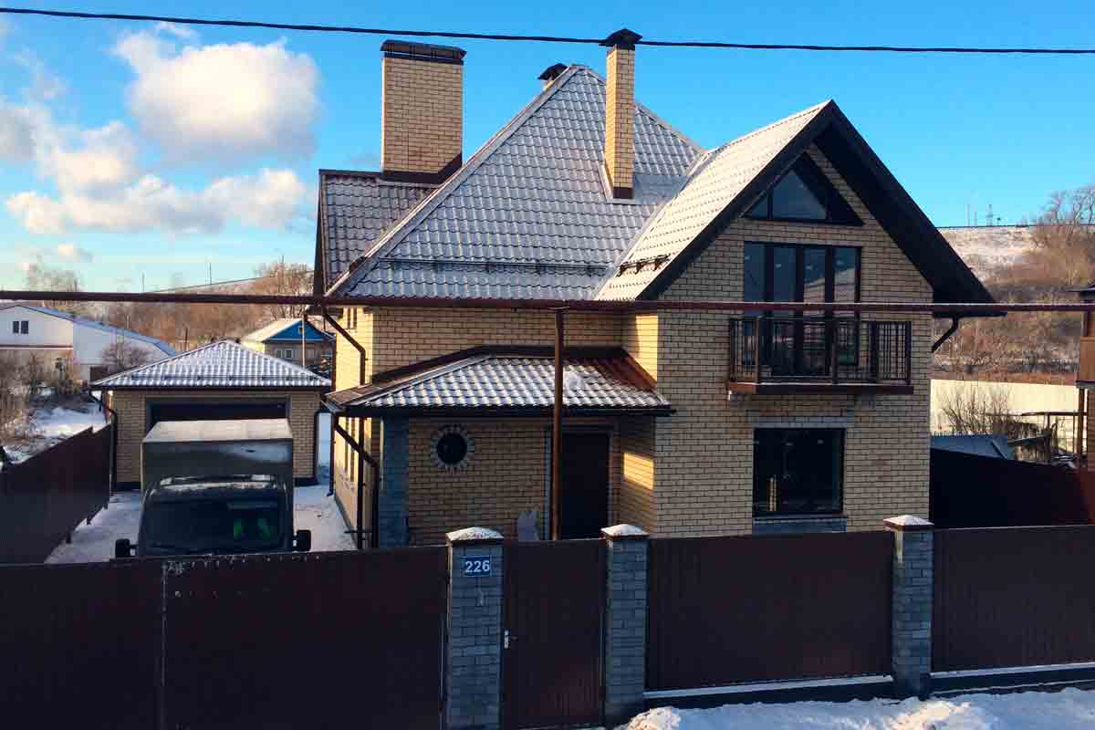 Дом из силикатного кирпича 160 м2